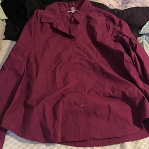 Purple button down shirt